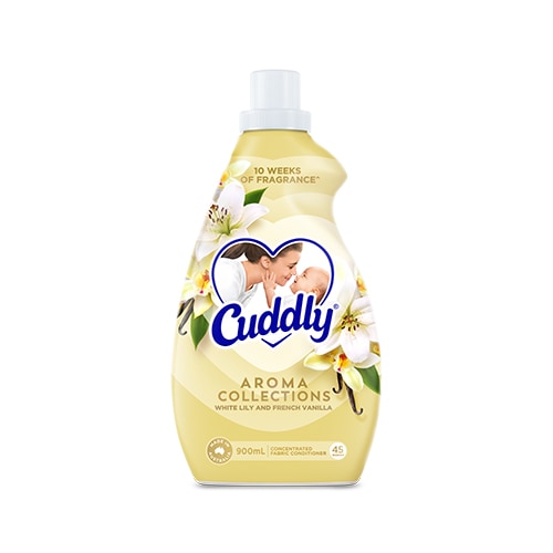 Cuddly Concentrate Liquid Fabric Softener Conditioner White Lily & French Vanilla 900mL