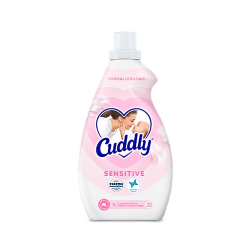 Cuddly Concentrate Liquid Fabric Softener Conditioner Sensitive Hypoallergenic 1L