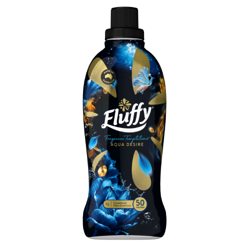 Fluffy Concentrate Fragrance Temptations Aqua Desire Fabric Conditioner 1L