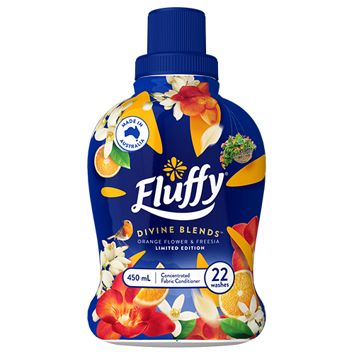 Fluffy Concentrate Divine Blends Orange Flower & Freesia Fabric Conditioner 450ml