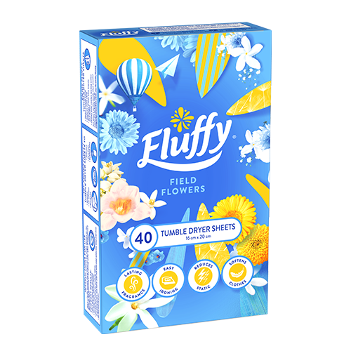 Fluffy Field Flowers Dryer Sheets 40 Pack