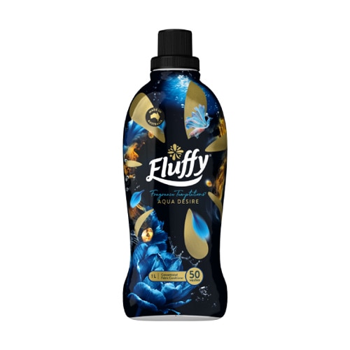 Fluffy Concentrate Fragrance Temptations Aqua Desire Fabric Conditioner 1L